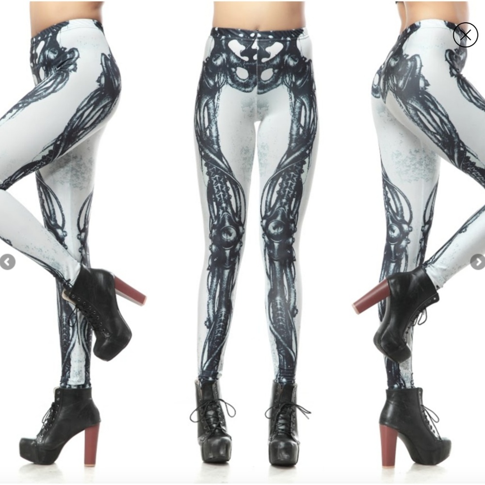 NWOT Skeleton Leggings